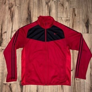 Red Nike lightweight jacket